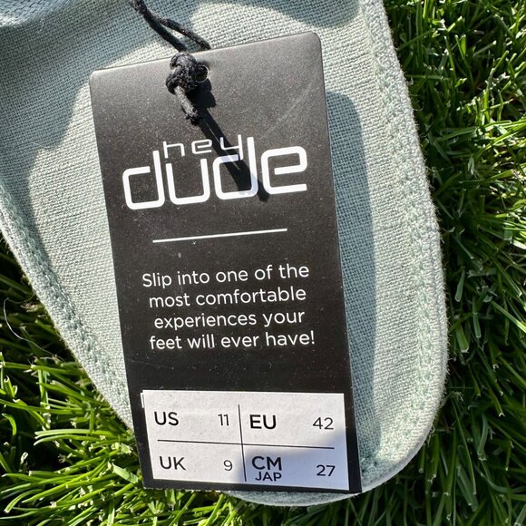 HEY DUDE Size 11 Wendy Cotton Canvas Elastic UltraLIGHT EVA Outsole Deck Boat Sh - Picture 10 of 15